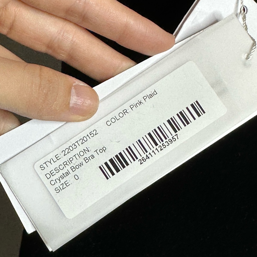 AREA Crystal Trim Bra Top - Picture 5 of 6